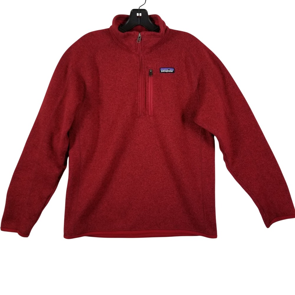 Patagonia Better Sweater 1/4 Zip Fleece Pullover Mens Medium Red 25528